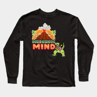 T-Rex Rocks Guitar! - Mesozoic Mind Long Sleeve T-Shirt